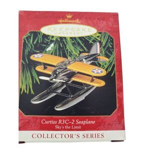 Hallmark Lynn Norton Curtiss R3C-2 Seaplane Ornament Sky's‎ the Limit